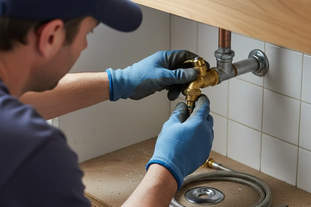 Shutoff valve and fitting work during Faucet and Fixture Repair in Palmetto